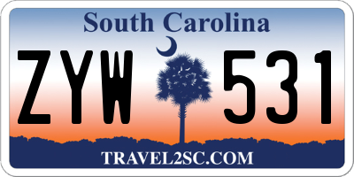 SC license plate ZYW531