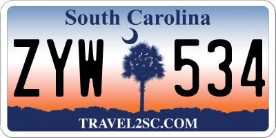 SC license plate ZYW534