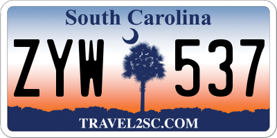 SC license plate ZYW537