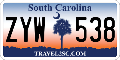 SC license plate ZYW538