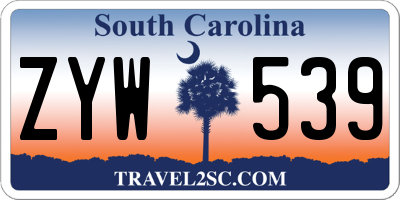 SC license plate ZYW539
