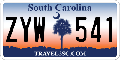 SC license plate ZYW541