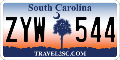 SC license plate ZYW544