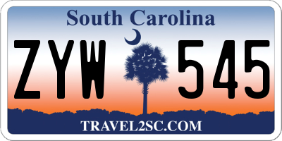 SC license plate ZYW545