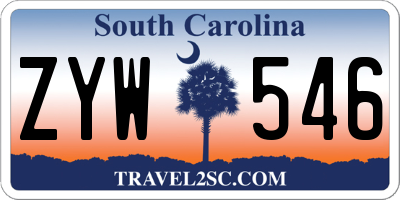 SC license plate ZYW546