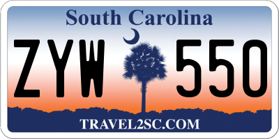 SC license plate ZYW550