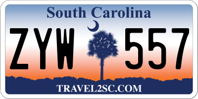 SC license plate ZYW557