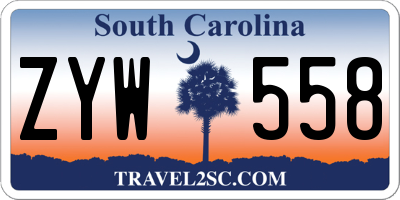 SC license plate ZYW558