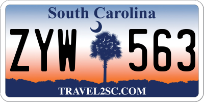 SC license plate ZYW563