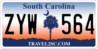 SC license plate ZYW564