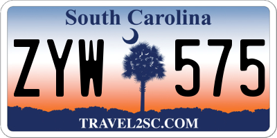 SC license plate ZYW575