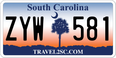 SC license plate ZYW581