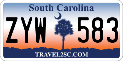 SC license plate ZYW583