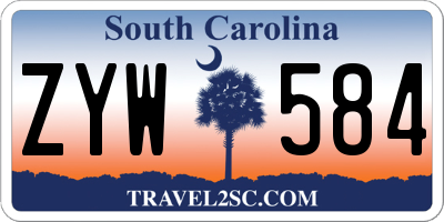 SC license plate ZYW584