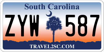 SC license plate ZYW587