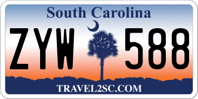 SC license plate ZYW588