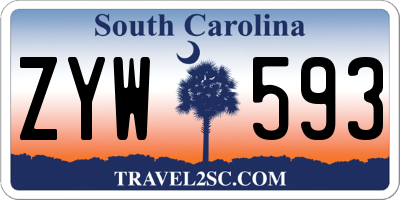 SC license plate ZYW593