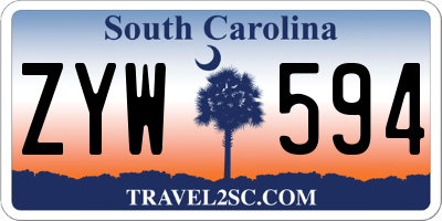 SC license plate ZYW594