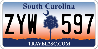 SC license plate ZYW597