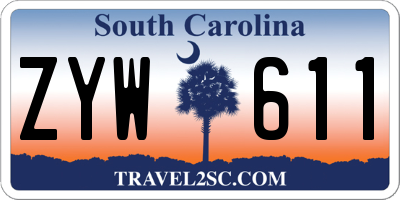 SC license plate ZYW611