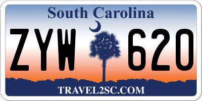 SC license plate ZYW620