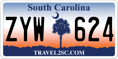 SC license plate ZYW624