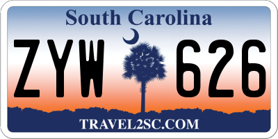 SC license plate ZYW626