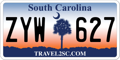SC license plate ZYW627