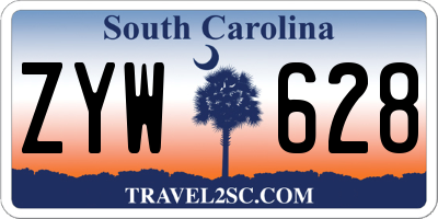 SC license plate ZYW628