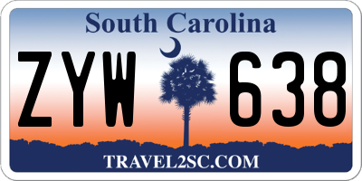SC license plate ZYW638