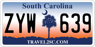 SC license plate ZYW639