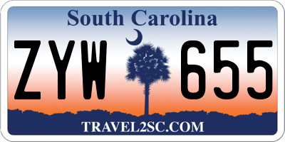 SC license plate ZYW655