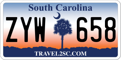 SC license plate ZYW658