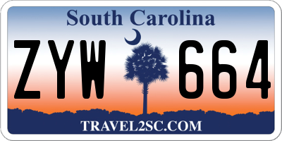 SC license plate ZYW664