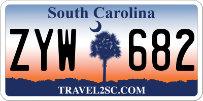 SC license plate ZYW682