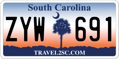 SC license plate ZYW691