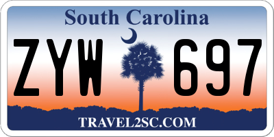 SC license plate ZYW697