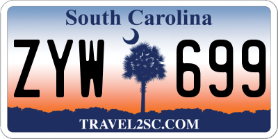 SC license plate ZYW699