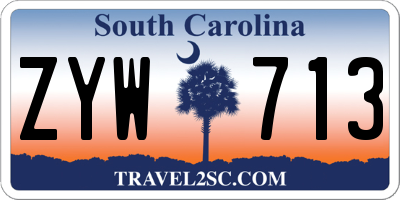 SC license plate ZYW713