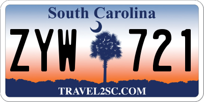 SC license plate ZYW721
