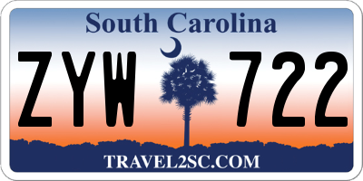 SC license plate ZYW722
