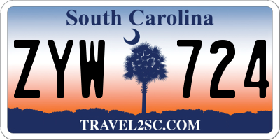 SC license plate ZYW724