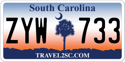 SC license plate ZYW733