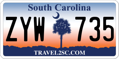 SC license plate ZYW735