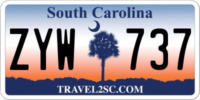 SC license plate ZYW737