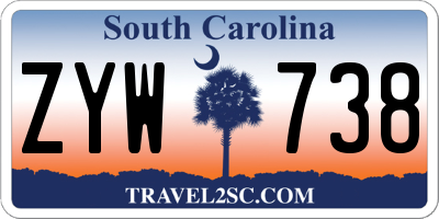 SC license plate ZYW738