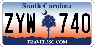 SC license plate ZYW740