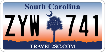 SC license plate ZYW741