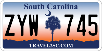 SC license plate ZYW745