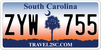 SC license plate ZYW755